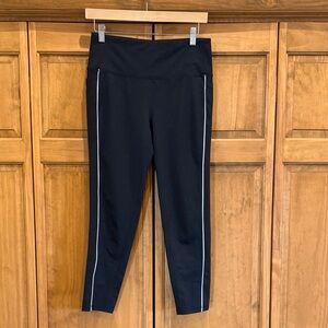 DSG Black Pocket Leggings with White Accents